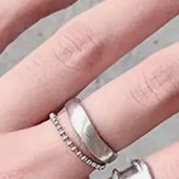 The Modern Chain Ring adjustable in 925 silver - Picture 5 of 8